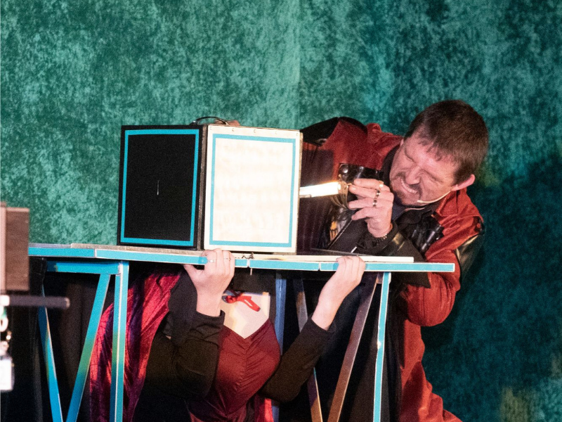 Magician performing a trick