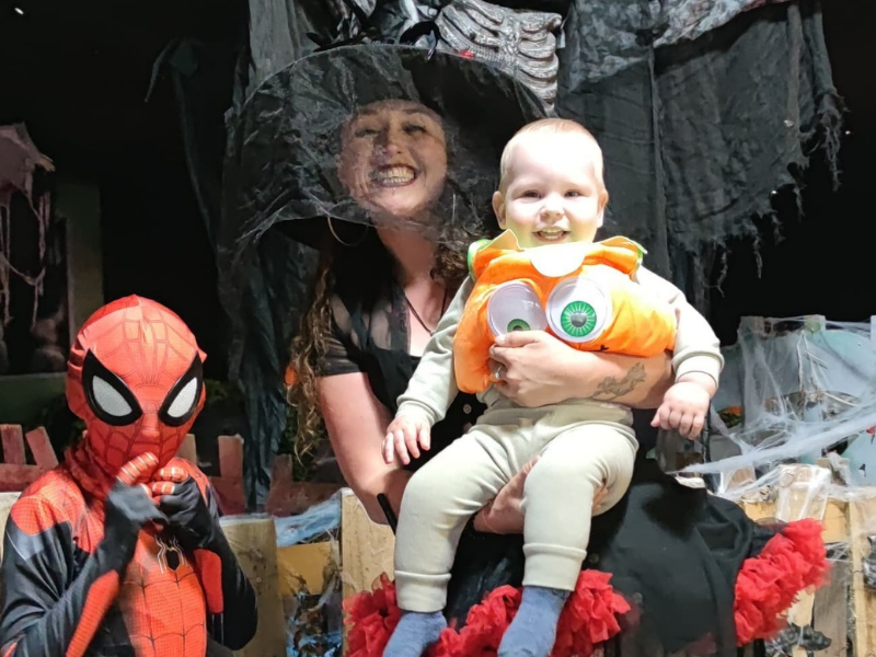 Childreen enjoying a day out at Hatton Adventure Worlds Halloween spooktacular