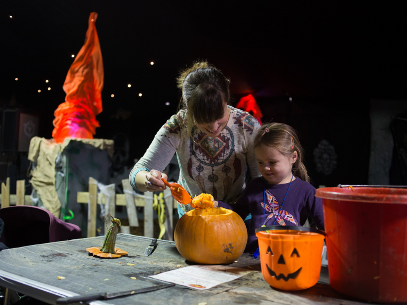 Family fun pumpkin carving