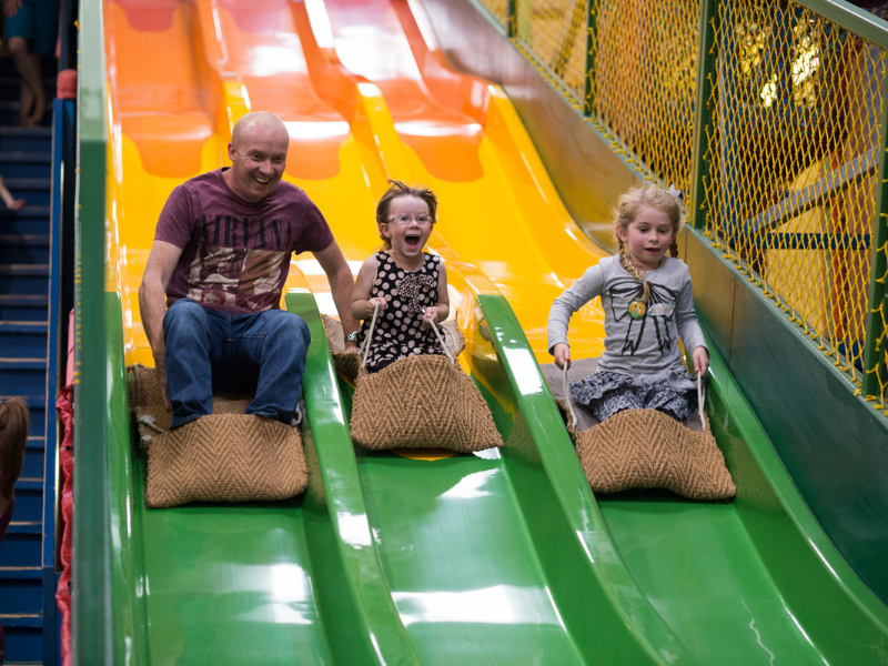 Family day out at Hatton Super Slide soft play