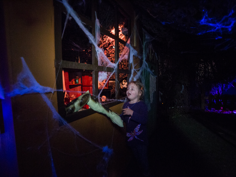 UV walk round at a children's halloween experience